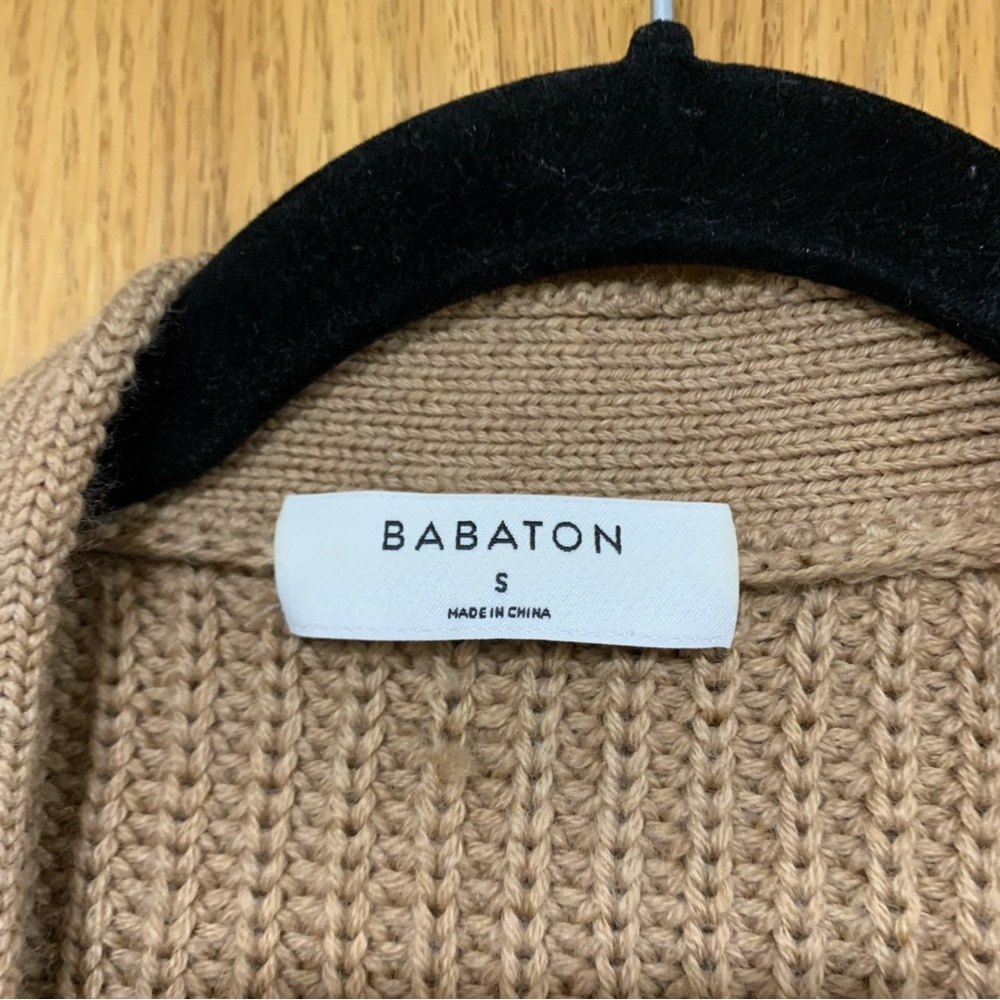 Babaton Aritzia Tan Button Up Cardigan - Size Small - Picture 3 of 4